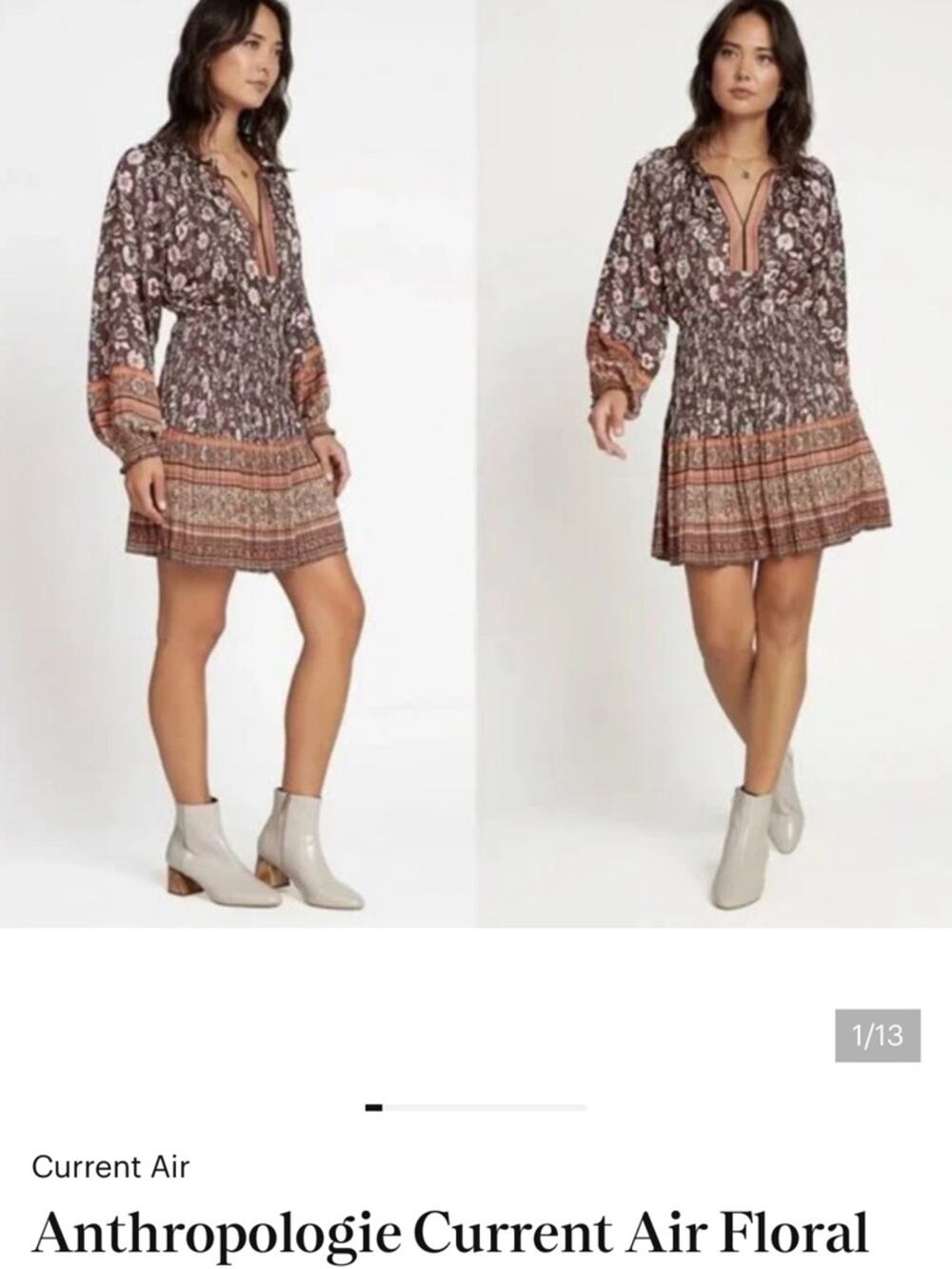 Anthropologie Current Air Alyce Mini Dress size M - MEDIUM